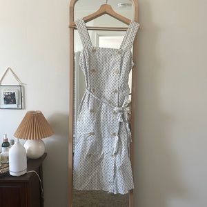 COTTON A LINE DRESS WITH TIE CLOSURE & BUTTONS SIZE 2